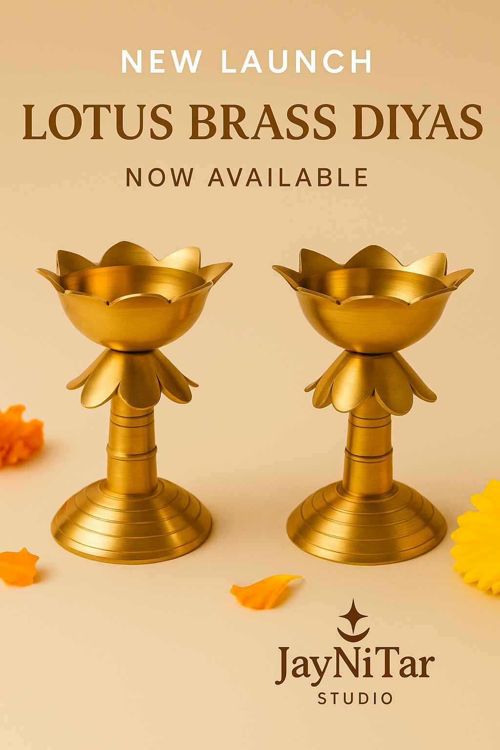 Brass Lotus Diyas